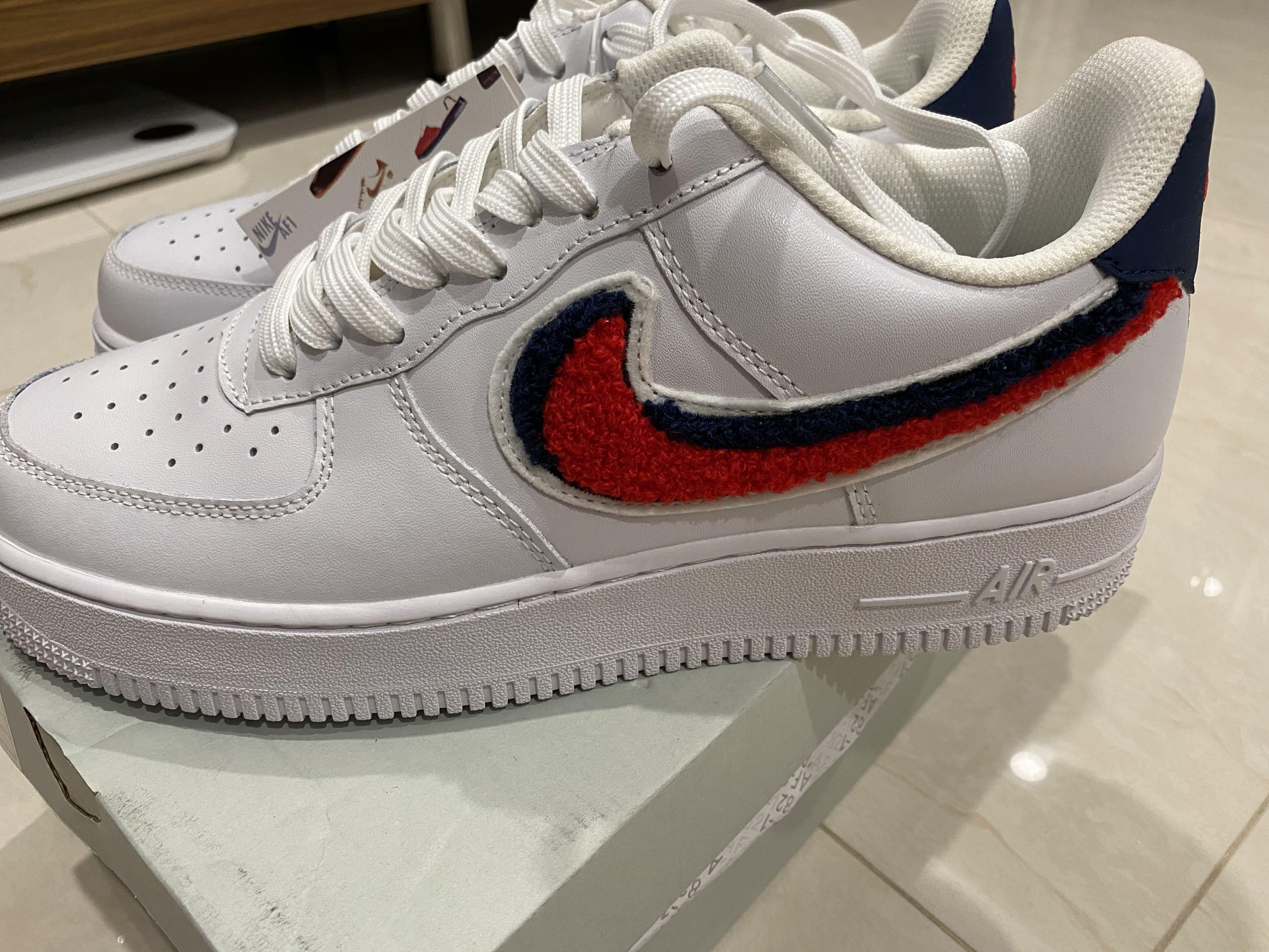 Air Force 1 Low Chenille swoosh Men s Fashion Footwear Sneakers
