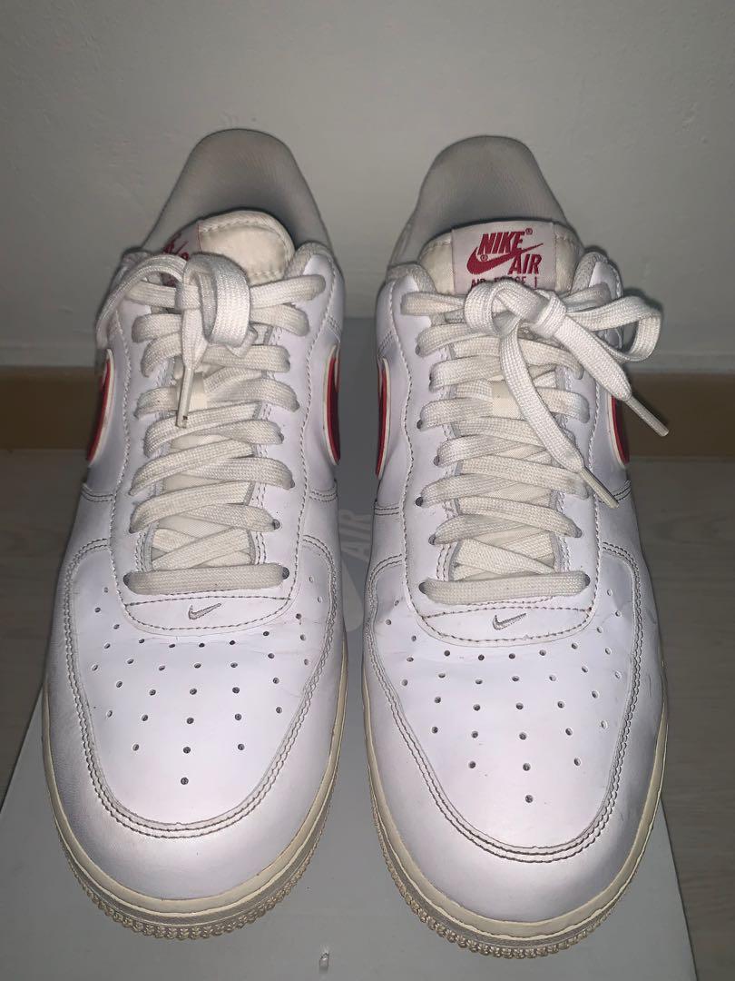 Nike air force with red tick sales