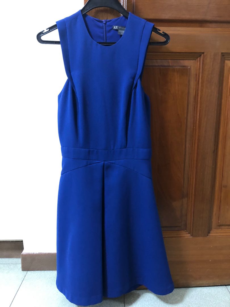 armani exchange blue dress