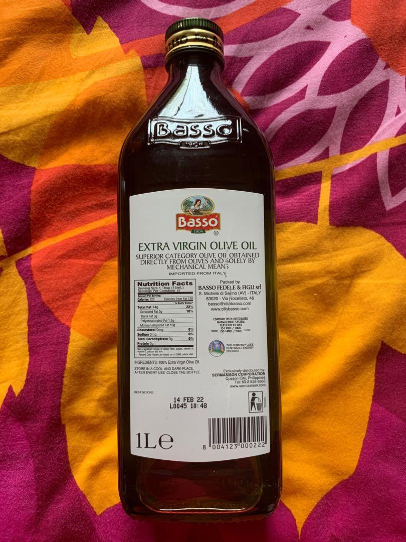 Basso Extra Virgin Olive Oil Italy Food Drinks Kitchen Staples On Carousell
