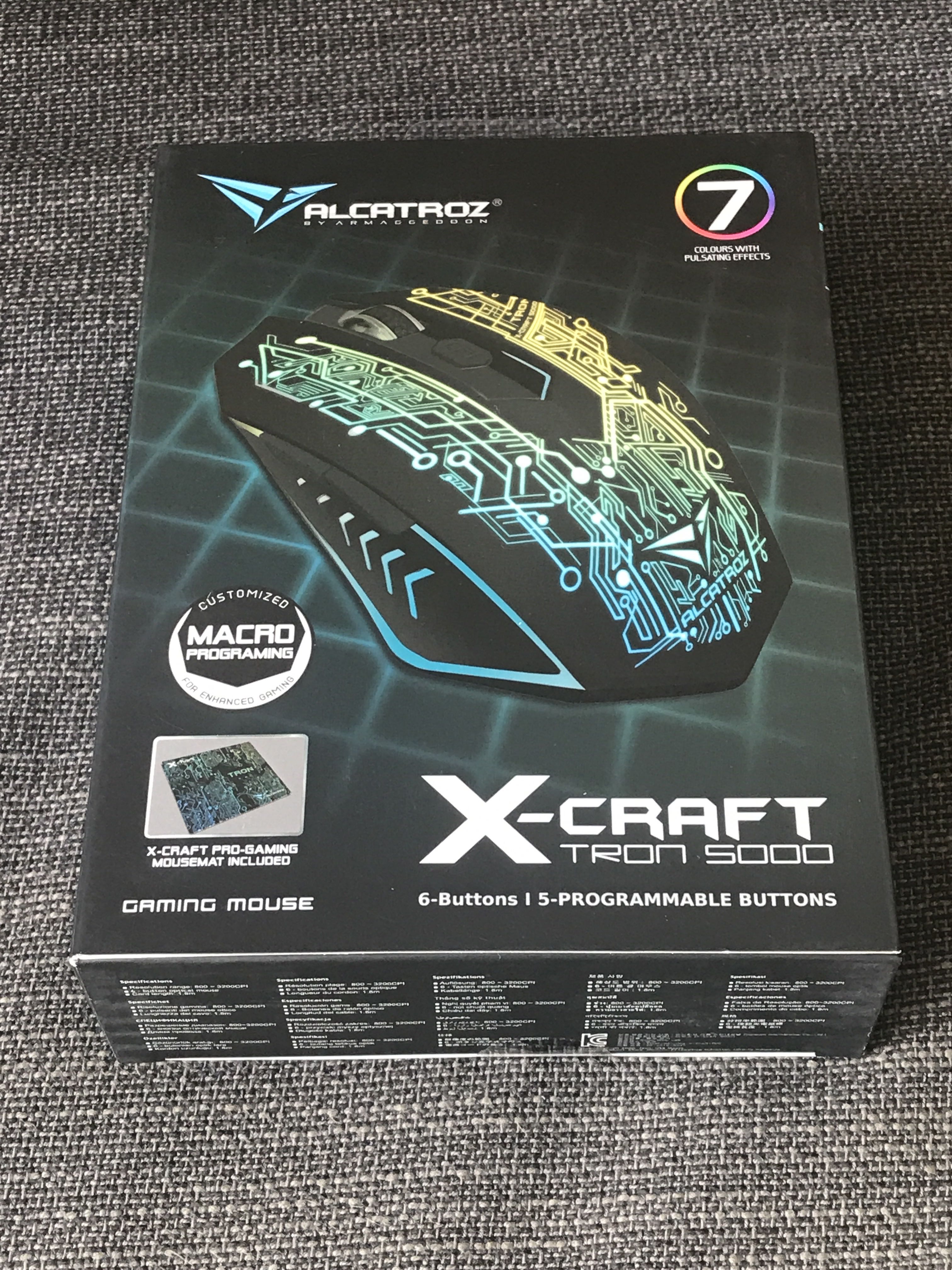 BN Alcatroz XCraft TRON 5000 Wired gaming mouse with mousemat