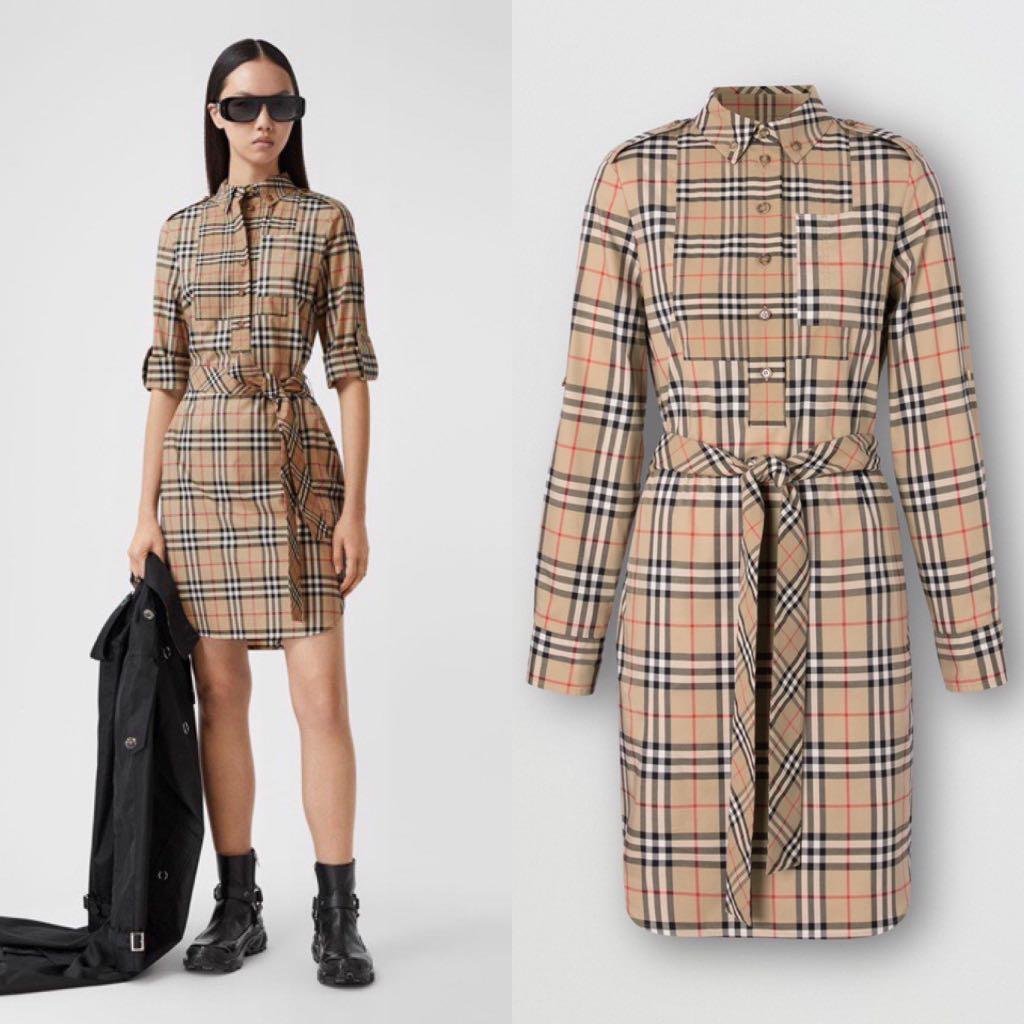 Burberry discount pleated dress