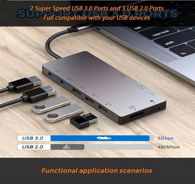 [BNIB] Forida (HYD-9845T) 11-in-1 Multi Function Aluminum Alloy USB 3.1 ...
