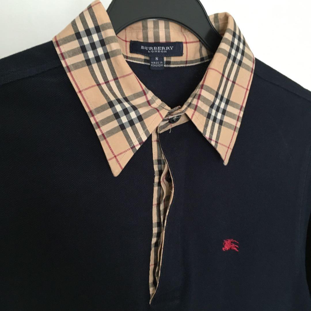Vintage 80s Burberry polo shirt, S, Men's Fashion, Tops & Sets 