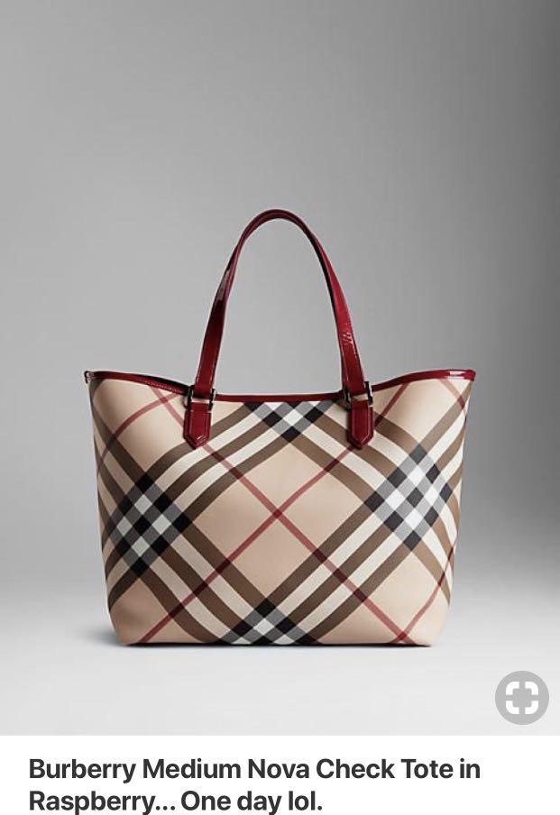 Burberry medium nova check sales tote bag