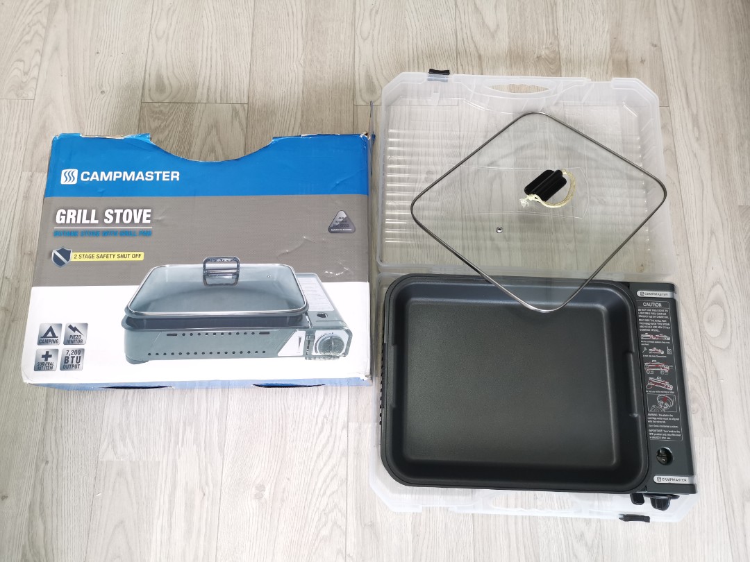 Butane Stove with Grill Pan Portable Gas, Home Appliances, Kitchenware