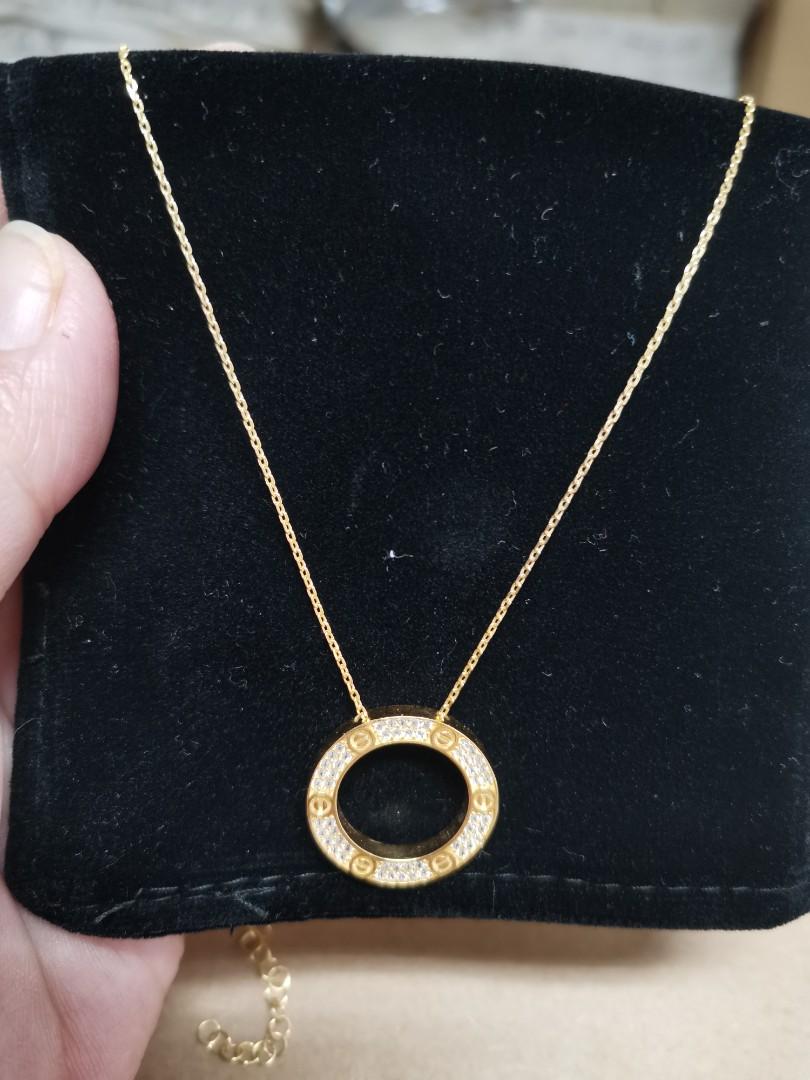 size of cartier love necklace