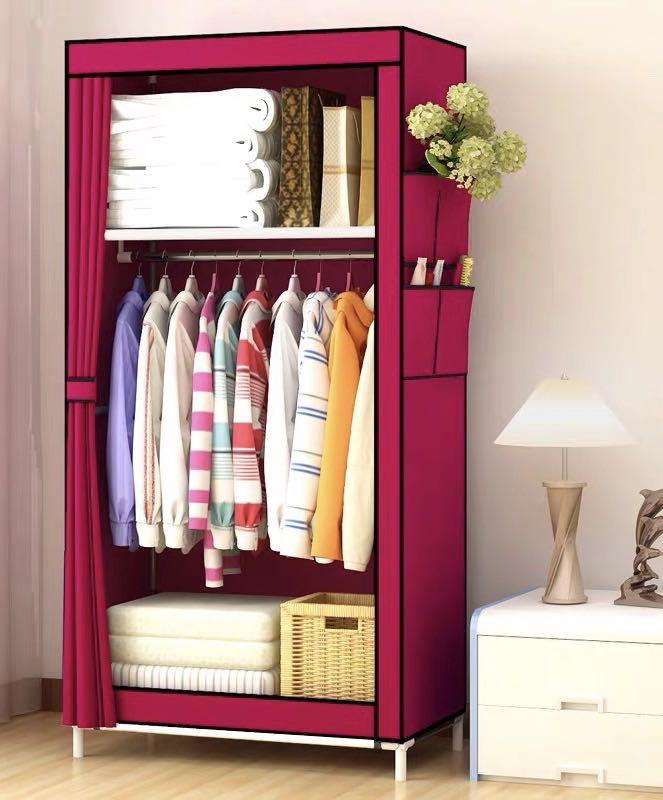 Wardrobe rack with cover top