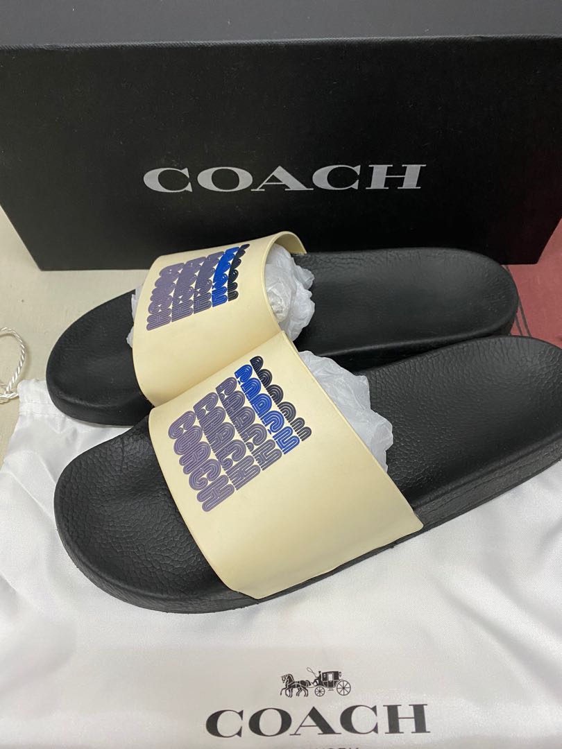 Coach Slides, Men's Fashion, Footwear, Flipflops and Slides on Carousell