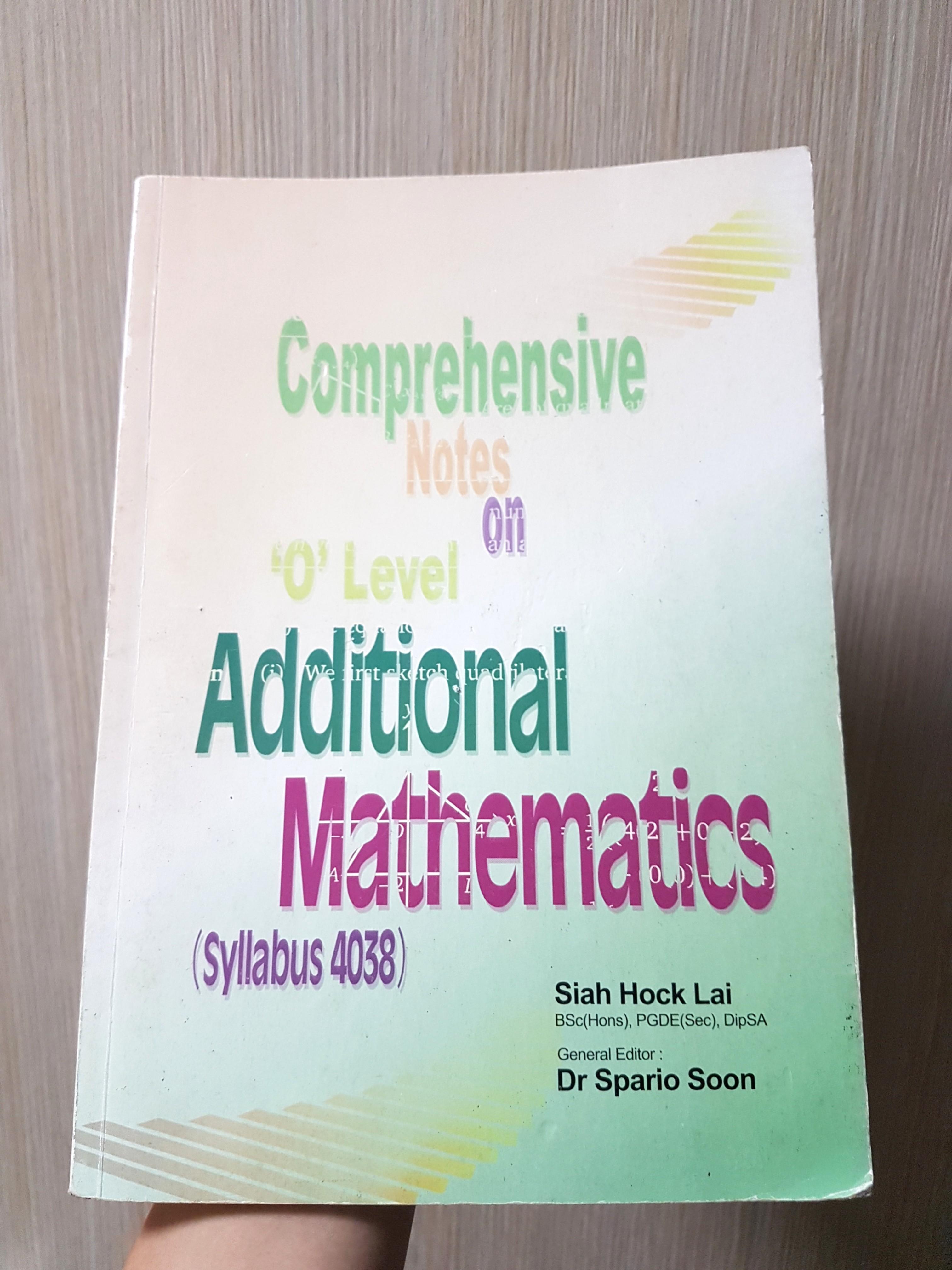 Comprehensive Notes on O Level A Math, Hobbies & Toys, Books ...