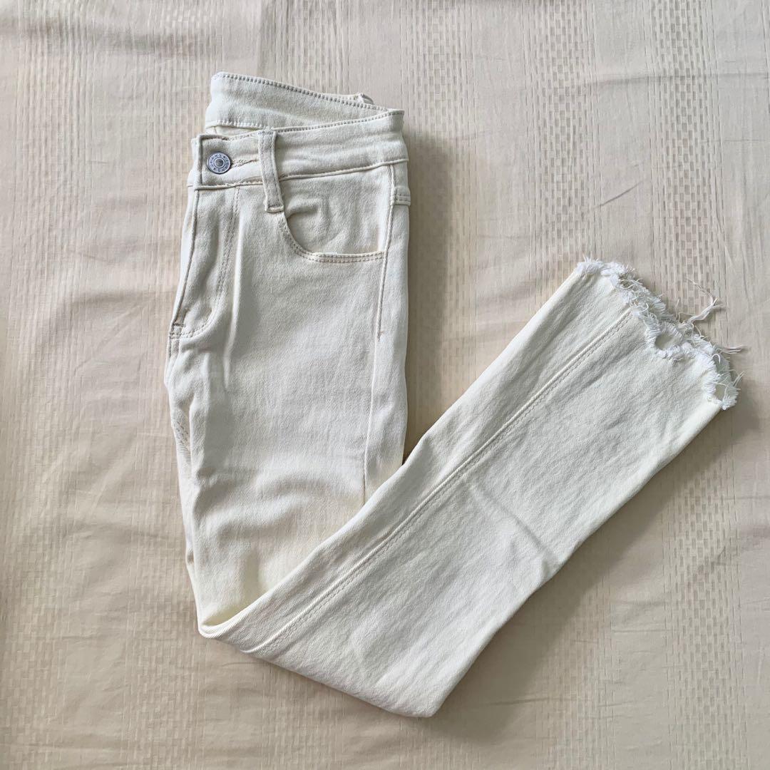 cream skinny pants