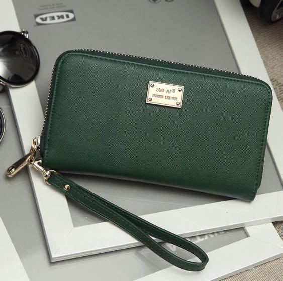 dark green wallet for ladies