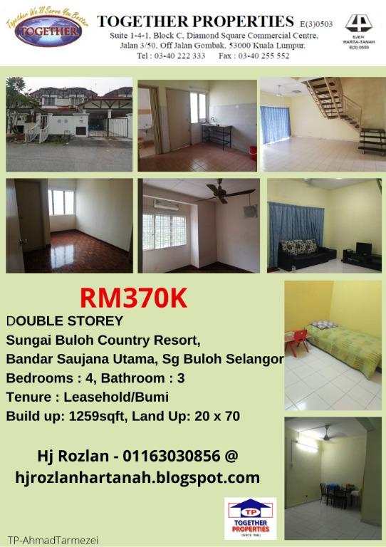 Double Storey Sungai Buloh Country Resort Bandar Saujana Utama Sg Buloh Selangor Property For Sale On Carousell