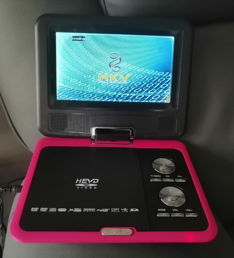 HEVD Portable DVD/TV/TVT 7. 5" TFT LCD Player Monitor (no sound), TV