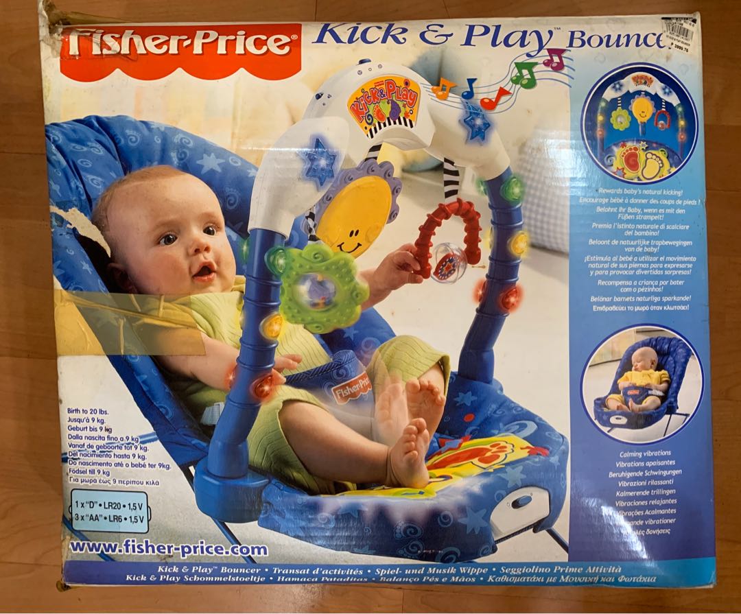 fisher price bouncer kick and play