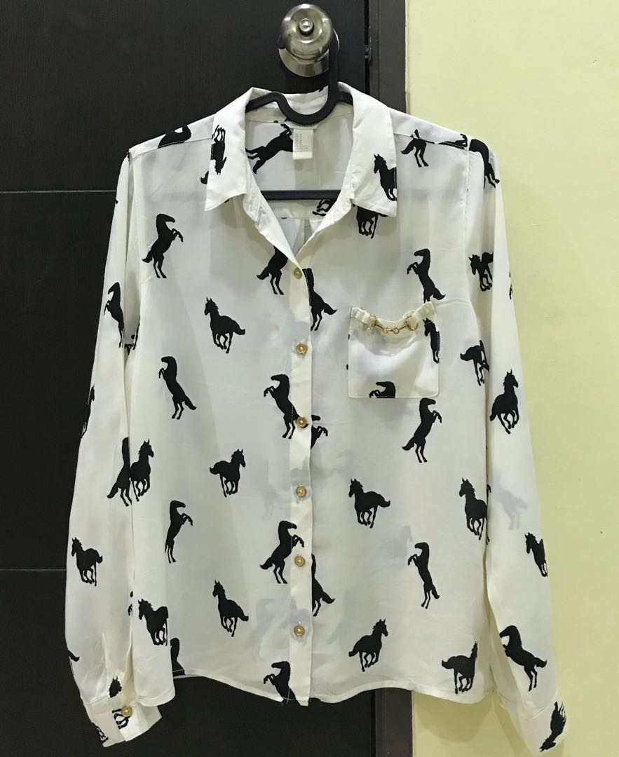 forever 21 horse blouse