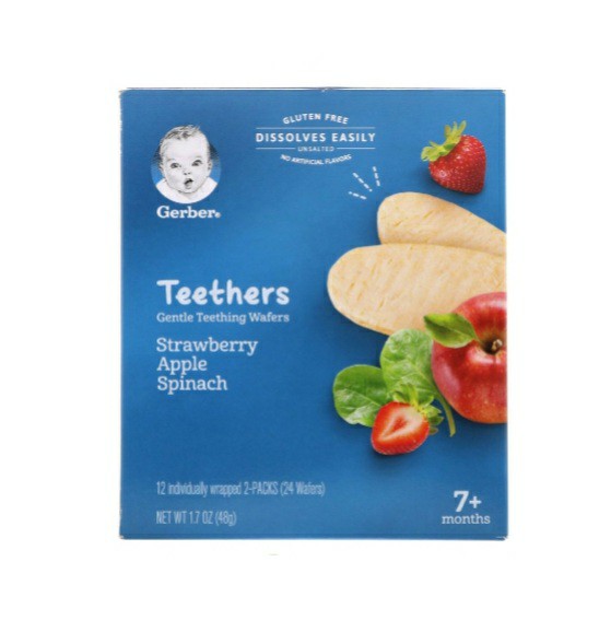 Gerber Teething Wafer Soft Baked Grain Bars Baby Biscuits Cracker
