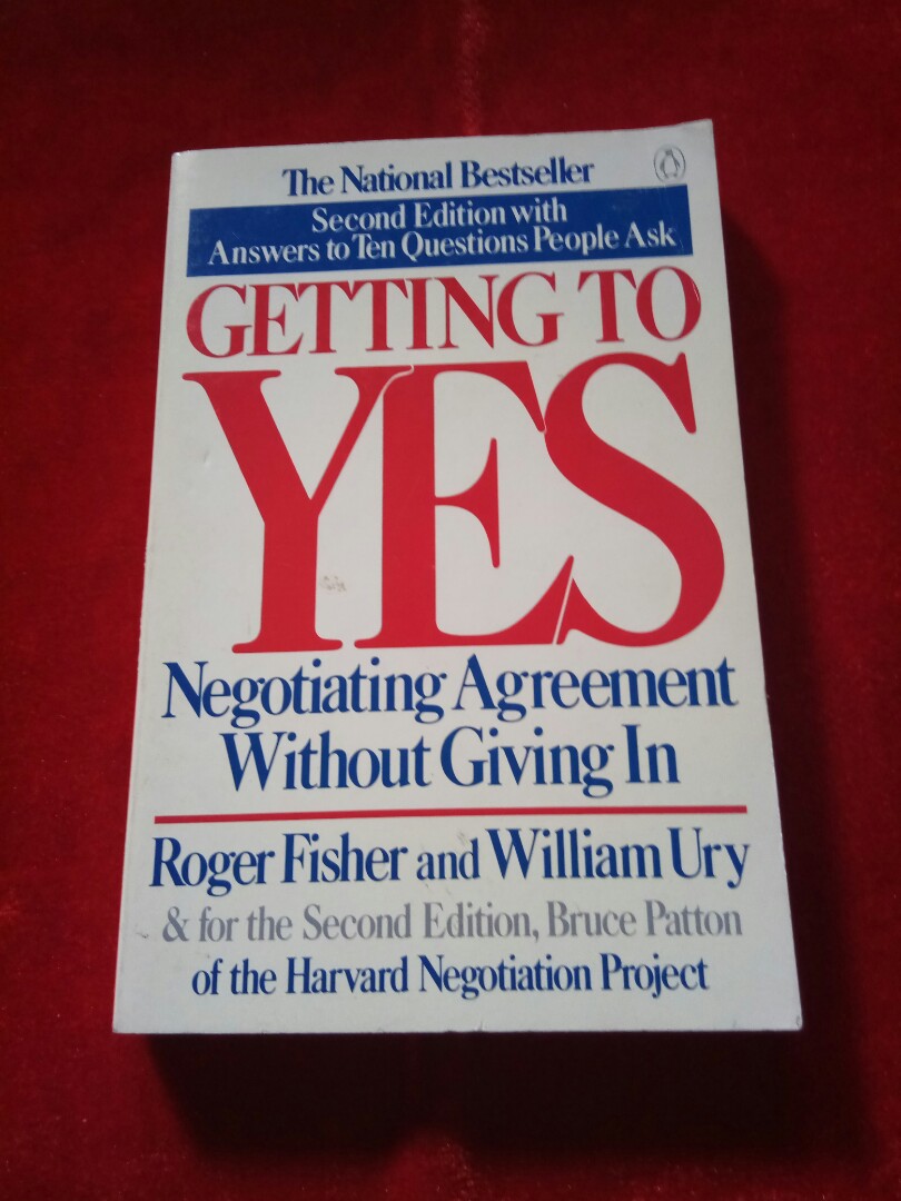 Getting to Yes by Roger Fisher and William Ury, Hobbies & Toys, Books & Magazines, Fiction & Non Getting to Yes by Roger Fisher and William Ury, Hobbies & Toys, Books & Magazines, Fiction & Non