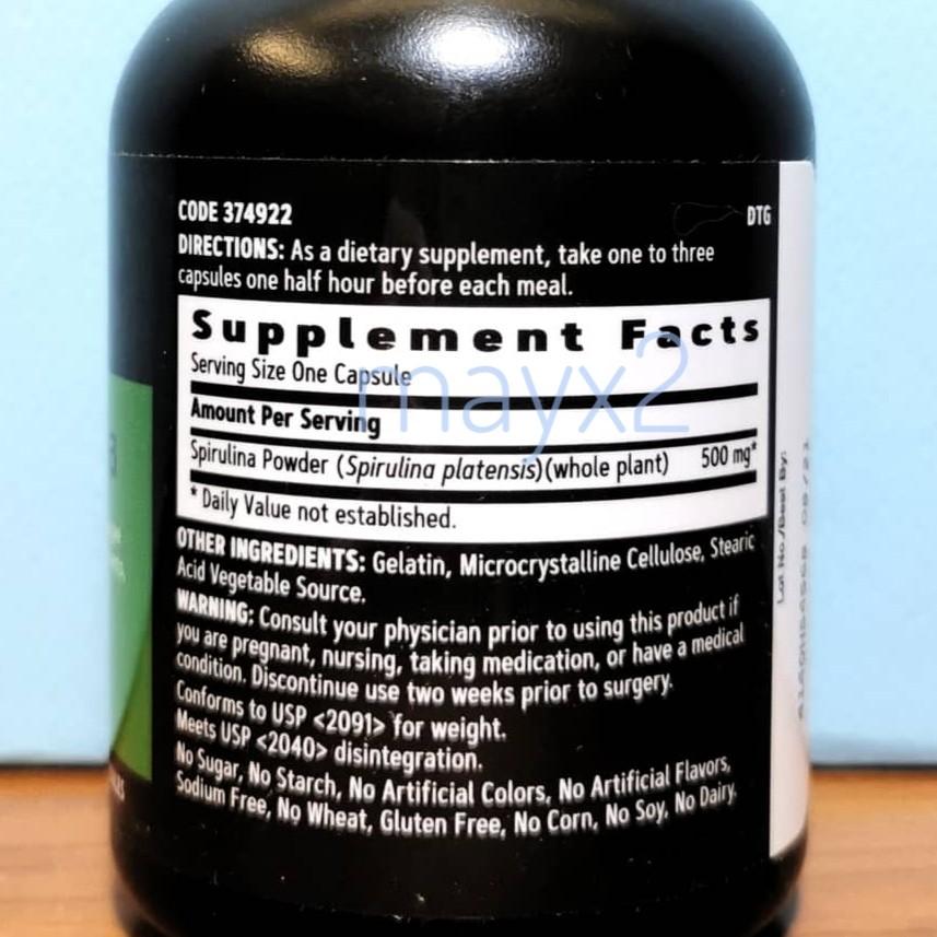 GNC Earth Genius™ 螺旋藻/Spirulina (100 capsules)💲購買前請inbox查詢最新價格🔺此款單買1支只限