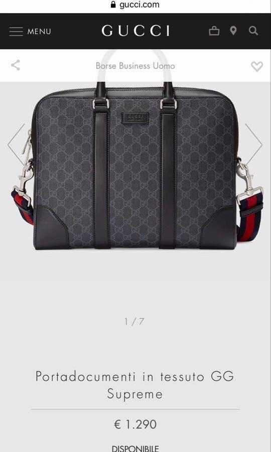 Gucci leather briefcase shop
