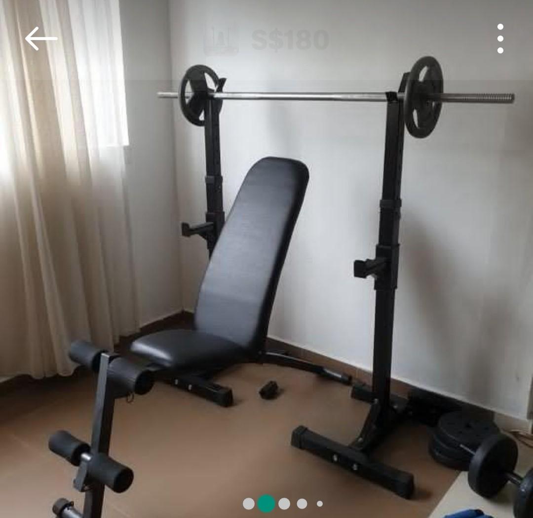 weightlifting bench with rack