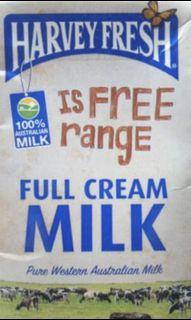 Harvey Fresh Full Cream Milk Free Range/ Low Fat Milk