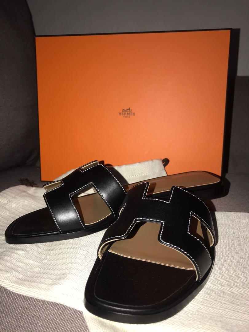 hermes studded oran sandals