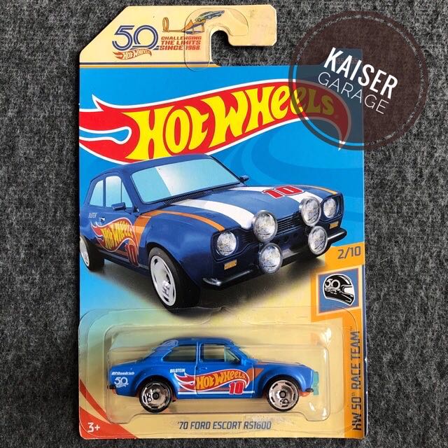 hot wheels 50th anniversary ford escort