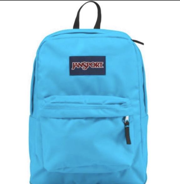 bright blue jansport backpack