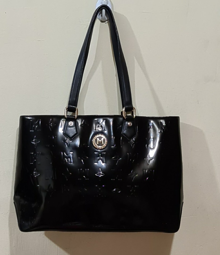 Metrocity Patent Leather Tote Bag 2000 Pesos Comment Mine nalang