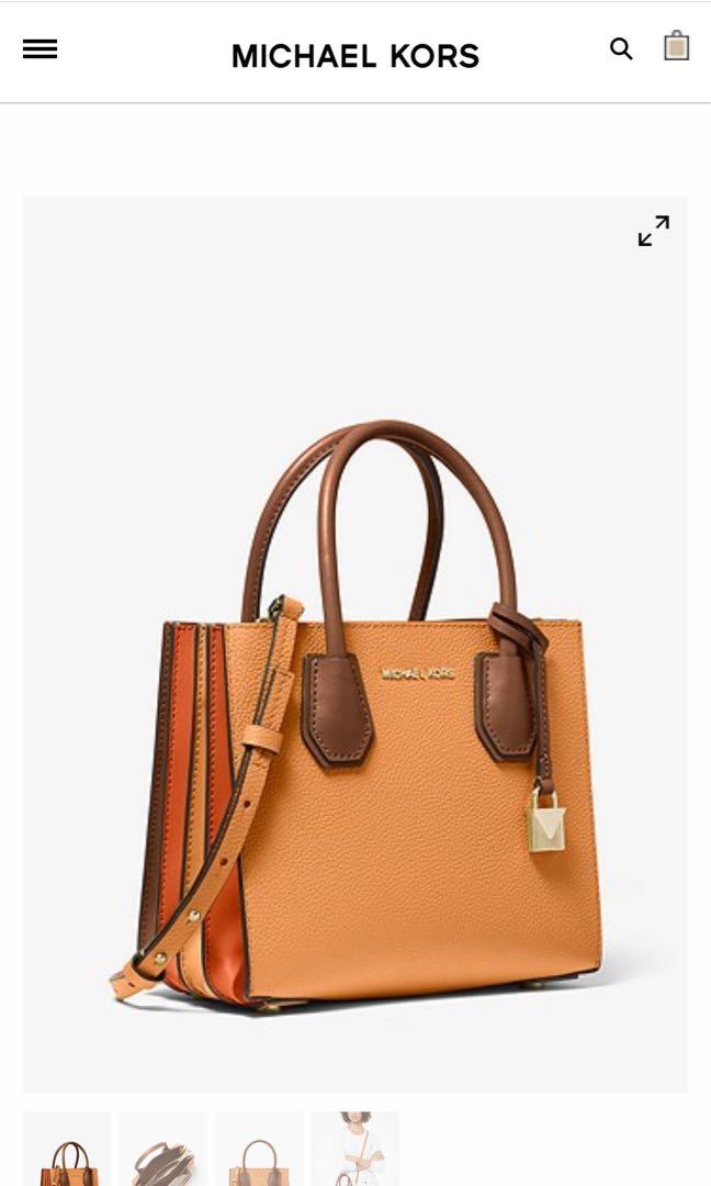 michael michael kors mercer medium pebbled leather accordion crossbody bag