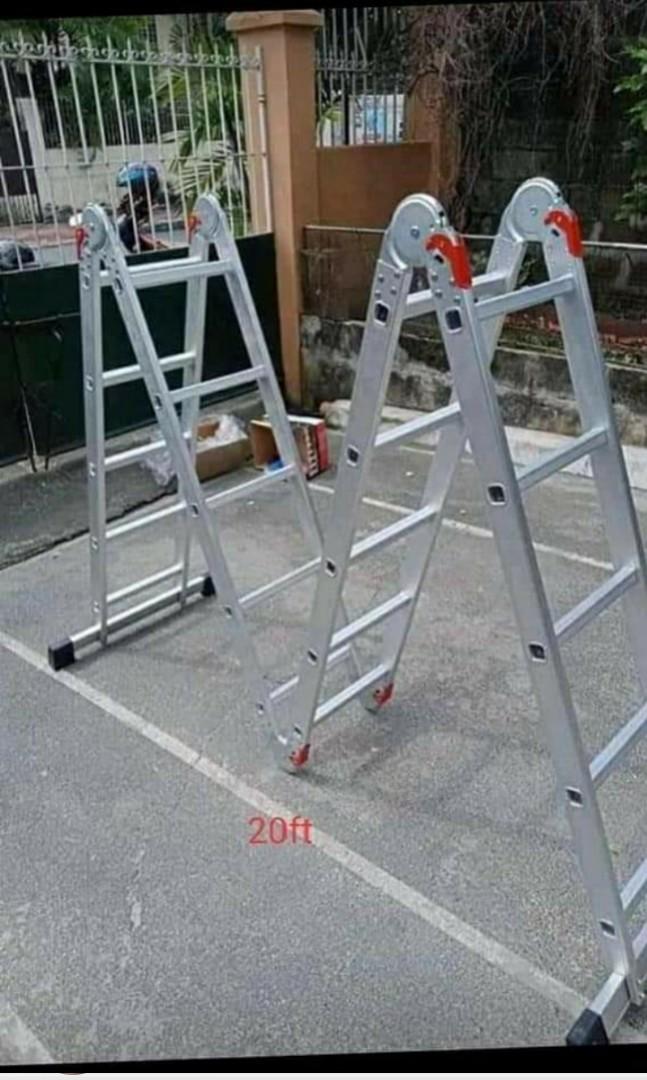 Multi purpose Ladder (Category: Ladders & Steps) located in Manila. Submitted by gigalightss (Listing ID 1012156058, Image 3). Description: Aluminum Multi Purpose Ladder price start @ 3,500 12ft php 3,500 16ft php 4,000 20ft pho 4,800 Brand:Avant /Golden Dragon Capacity: 150kg cash on delivery in metro manila Area for more question kindly Contact me @ 09072392595.