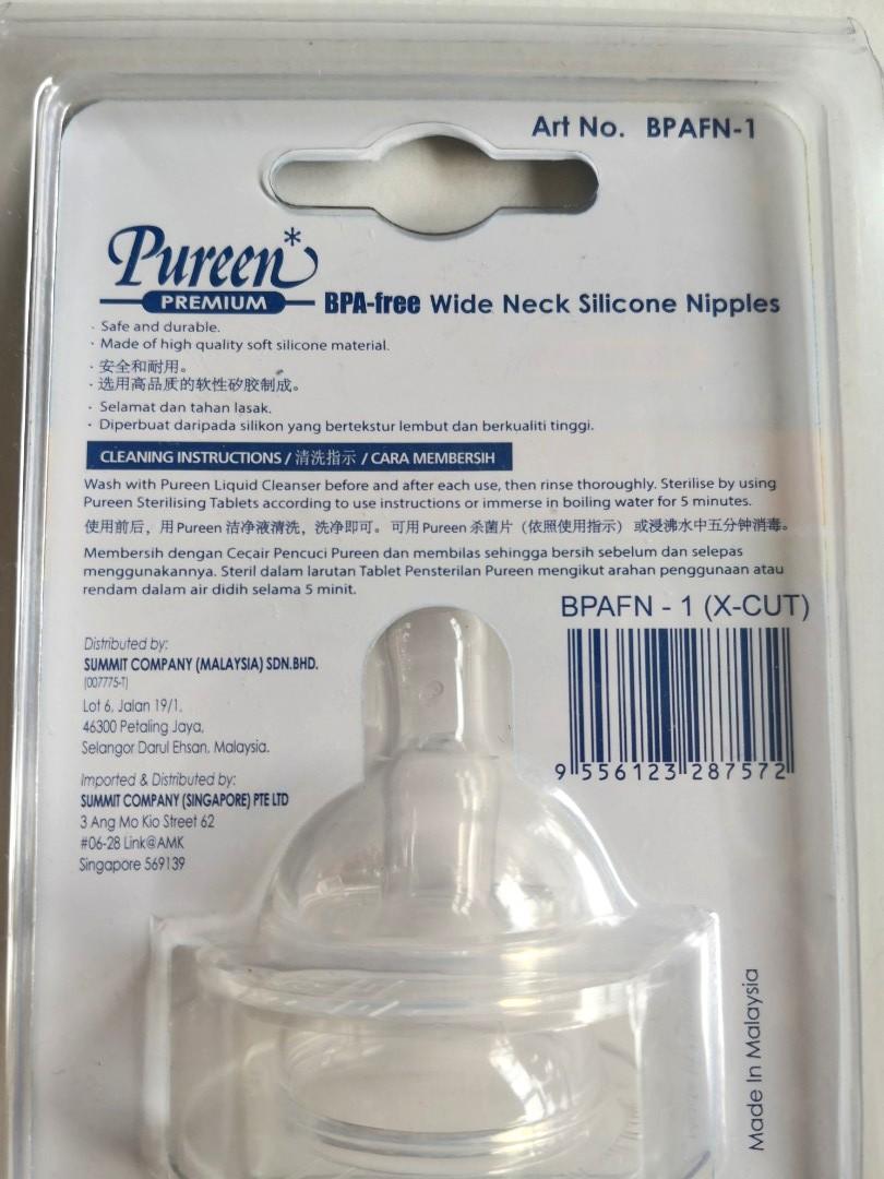 Premium Wide Neck Silicone Nipples 2pcs (BPAFN-1) – Pureen Malaysia