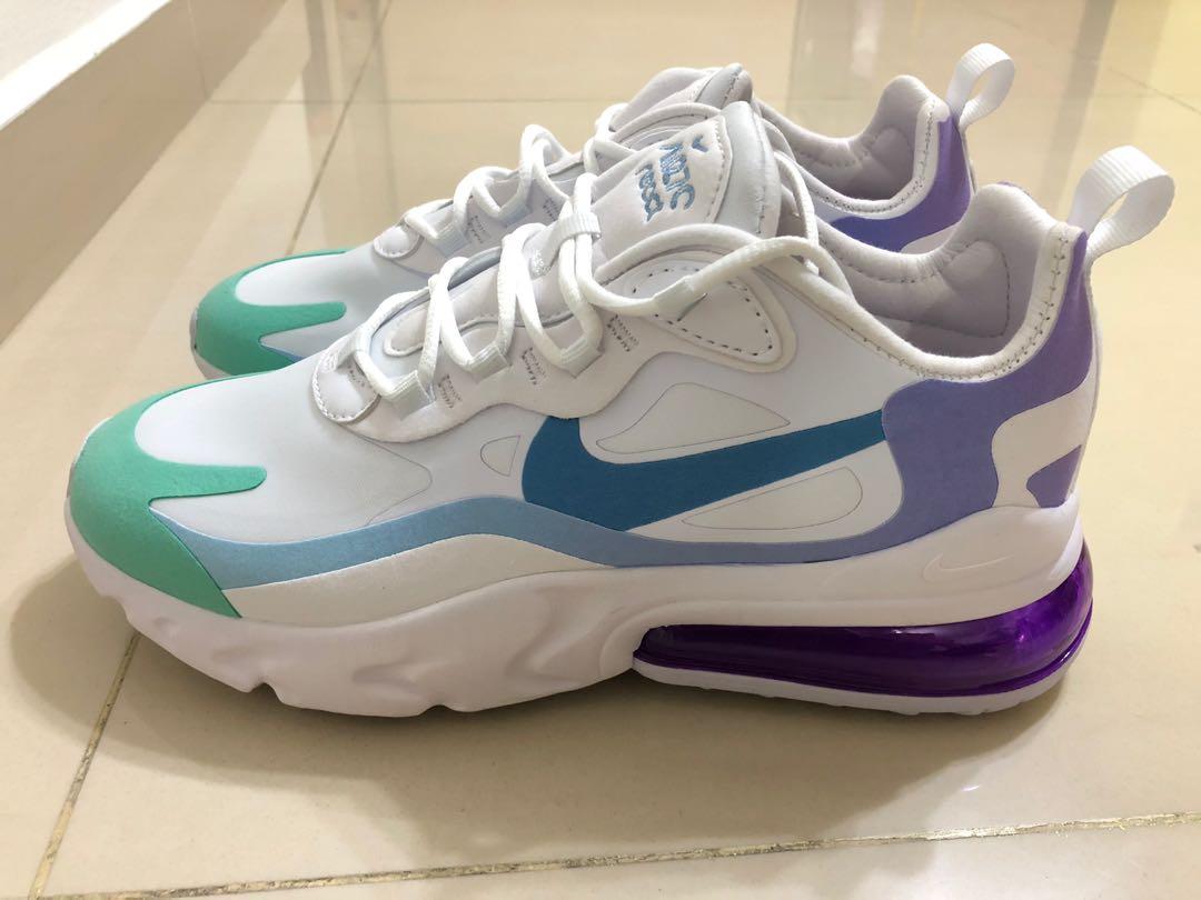 Nike air max 27 react purple sale