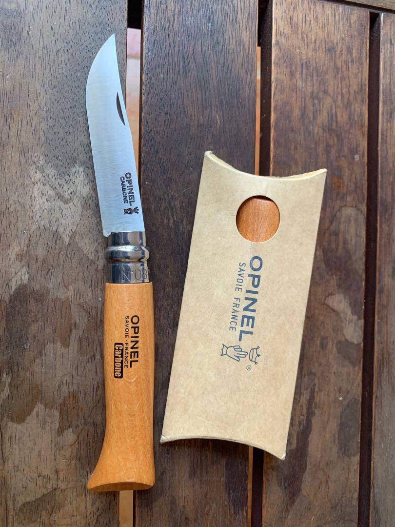 opinel carbone no 8 edc knife sports equipment hiking camping on carousell