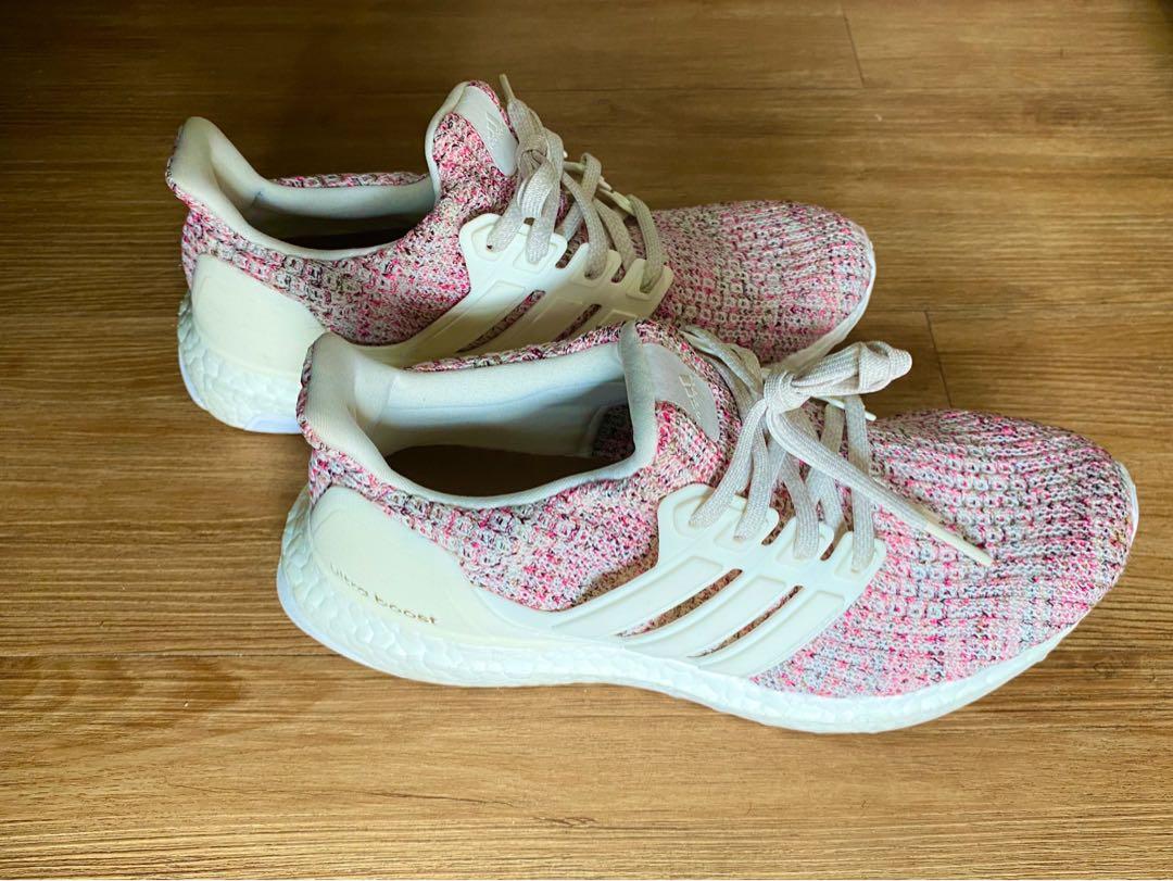 Adidas ultra boost 2025 chalk pearl/running white/shock pink