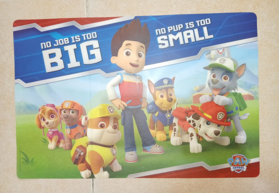 paw patrol placemat