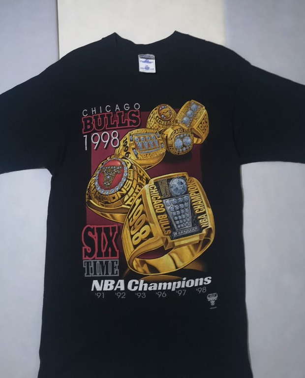 CHICAGO BULLS 1998 champion shirt (6 rings), Men's Fashion, Tops & Sets,  Tshirts & Polo Shirts on Carousell