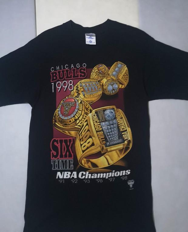 Pro Player Vintage Nba Chicago Bulls Six Rings Shirt Men S