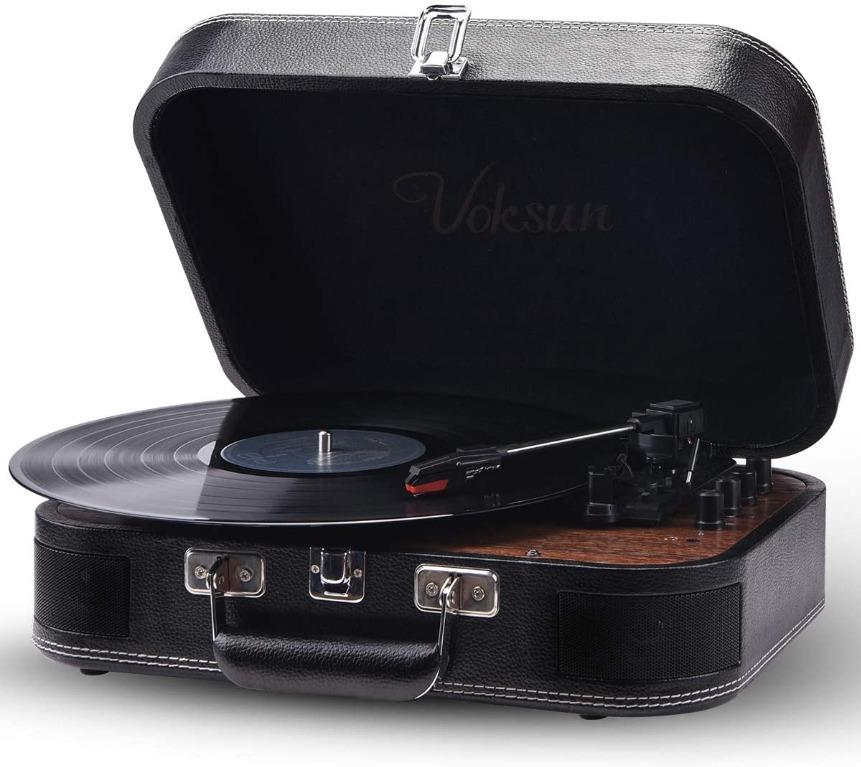 Record Player Voksun Vintage Turntable 3 Speed 33 45 78 Rpm