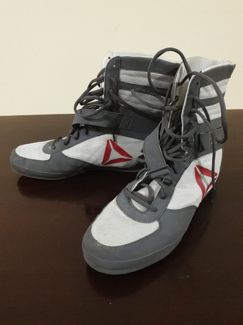 Silver reebok boxing boots discount