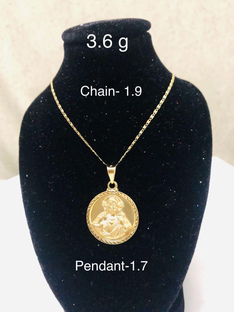 Sacred heart of jesus gold pendant best sale