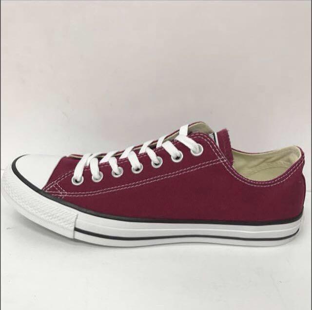 converse all star low maroon canvas