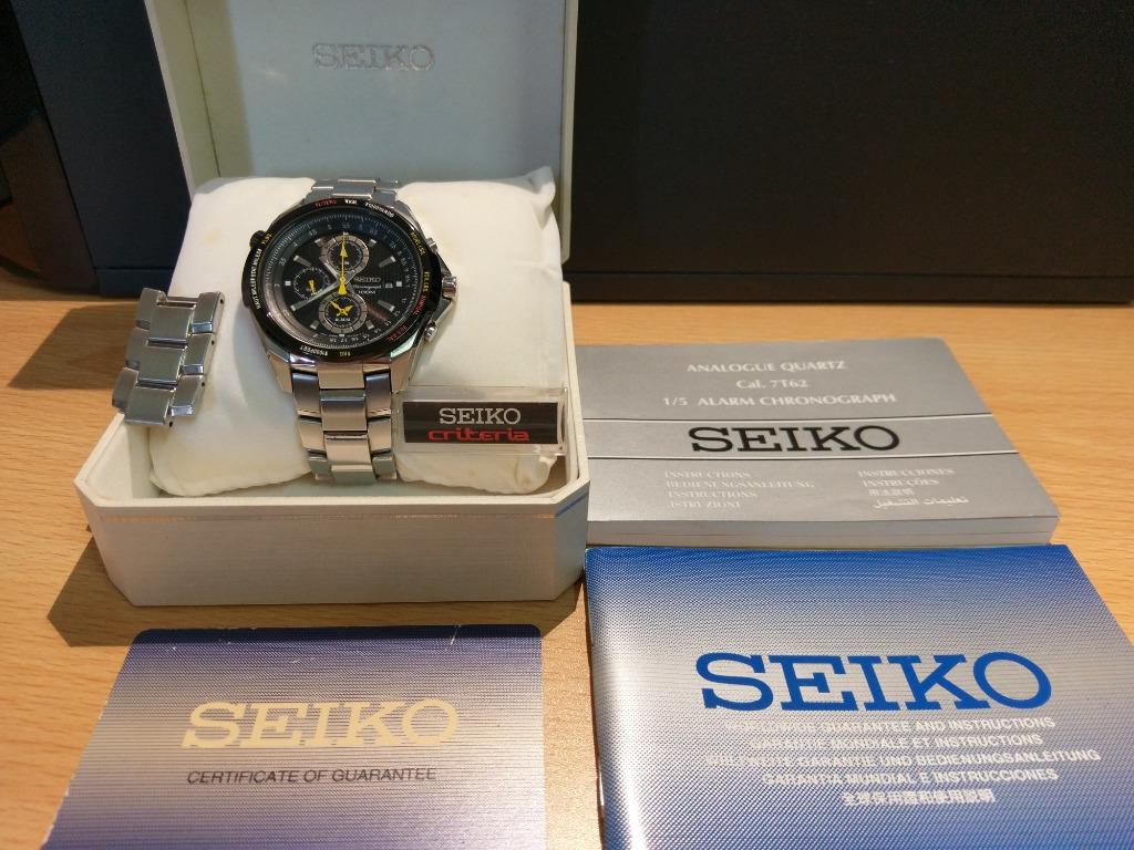 SEIKO Men's Chronograph 100M Model 7T62-OKEO, Men's Fashion, Watches ...