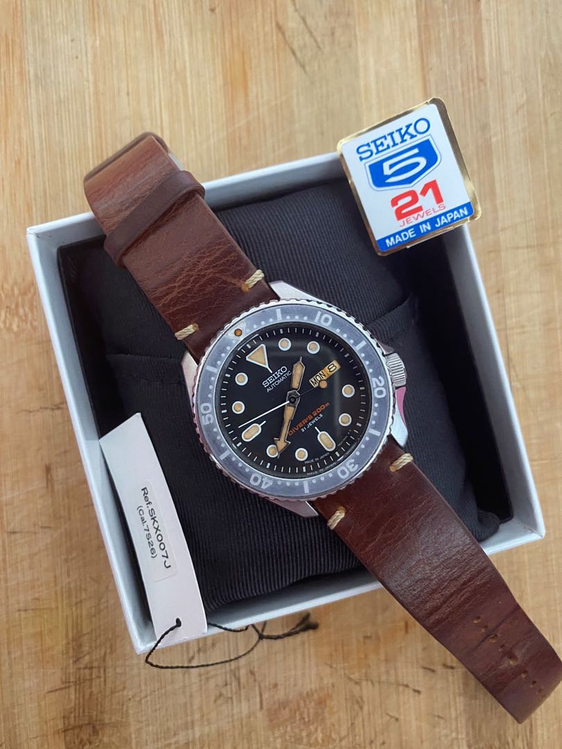 Seiko SKX007 with patina mod and faded bezel skx007j Men s