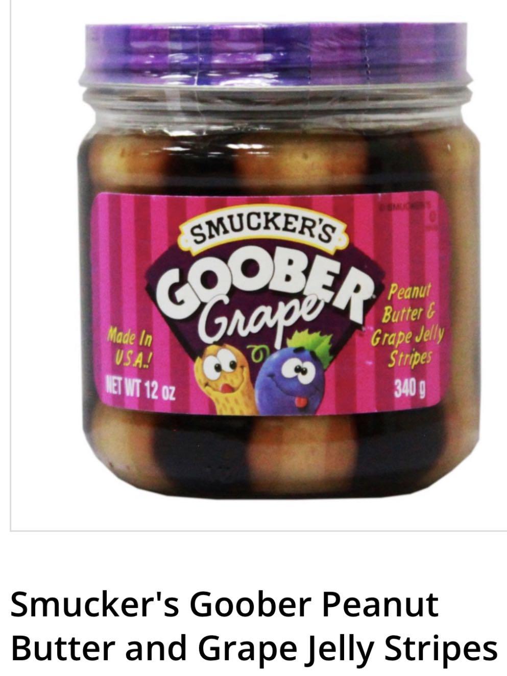 Smucker’s Goober Peanut Butter and Grape Jelly stripes, Food & Drinks, Packaged & Instant Food