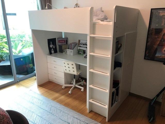 Stuva Loft Bed Work Desk Wardrobe Combo Can Nego Furniture Beds Mattresses On Carousell