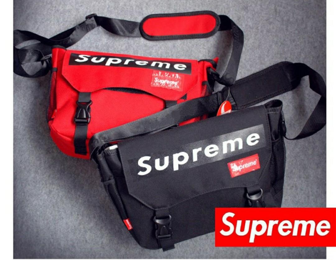 supreme messenger bag red