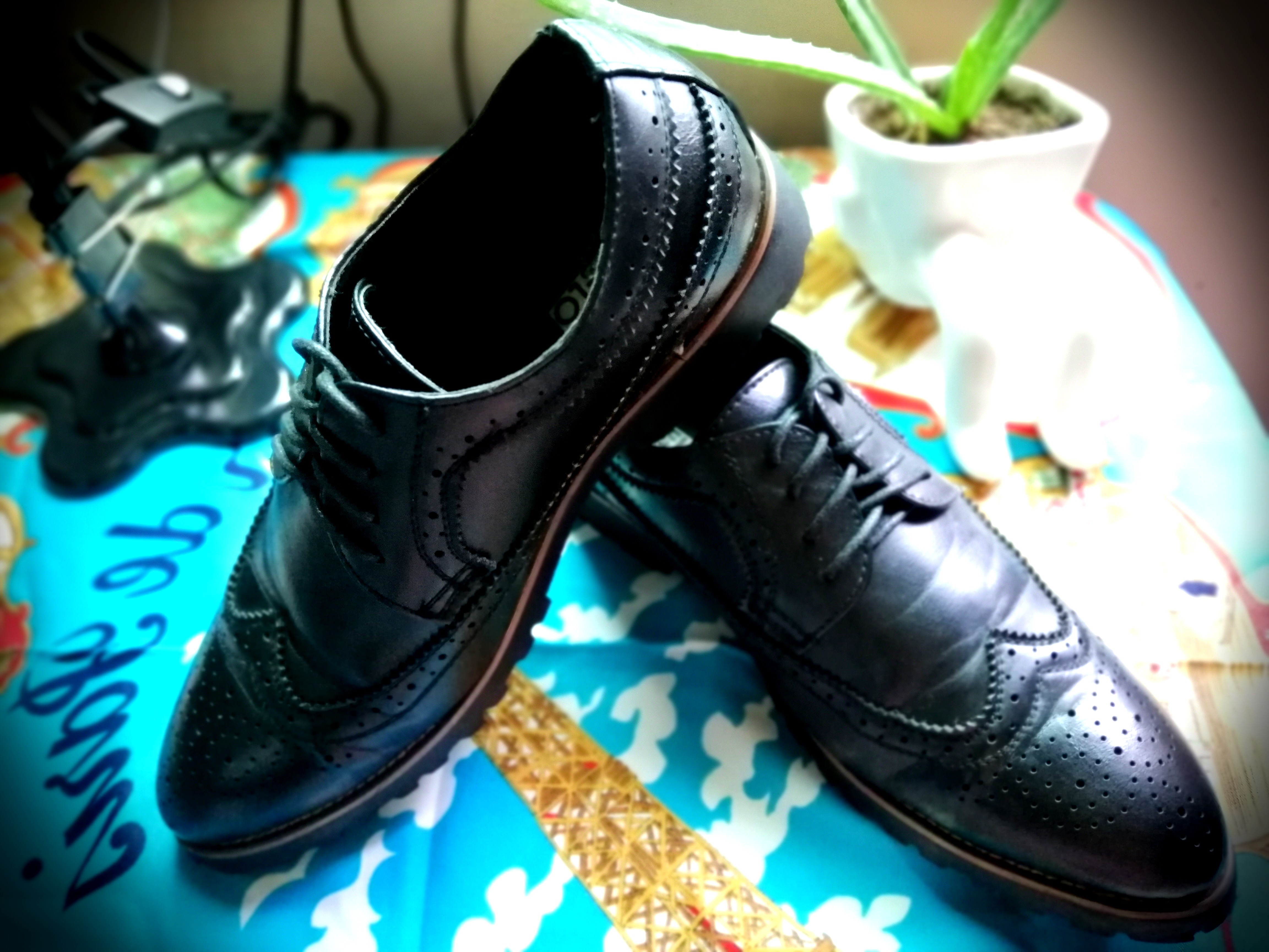 Unisex Oxford Black Shoes, Men's 