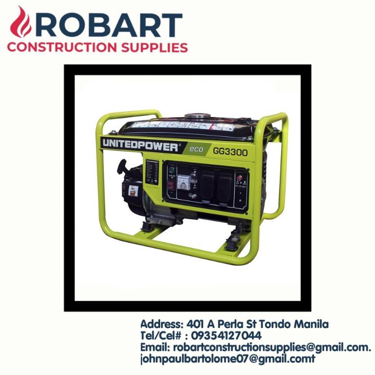 United Power Generator Eco Series Gg3300 Construction Industrial Industrial Equipment On Carousell